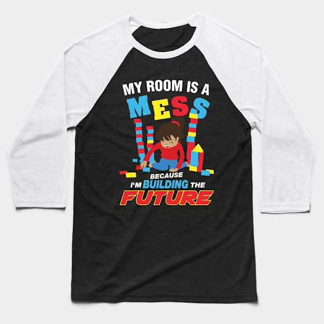 My Room is A Mess for the Active Child Baseball T-Shirt by The Toy Museum of NY